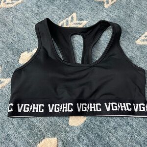 Women's Black violet gentlemen hockey Sports Bra never worn size 8